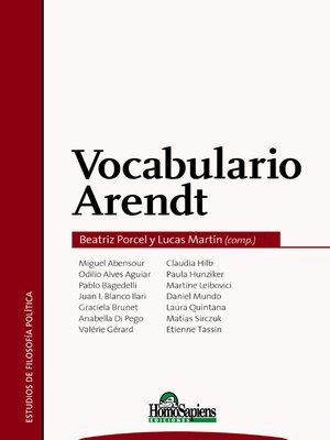cover image of Vocabulario Arendt